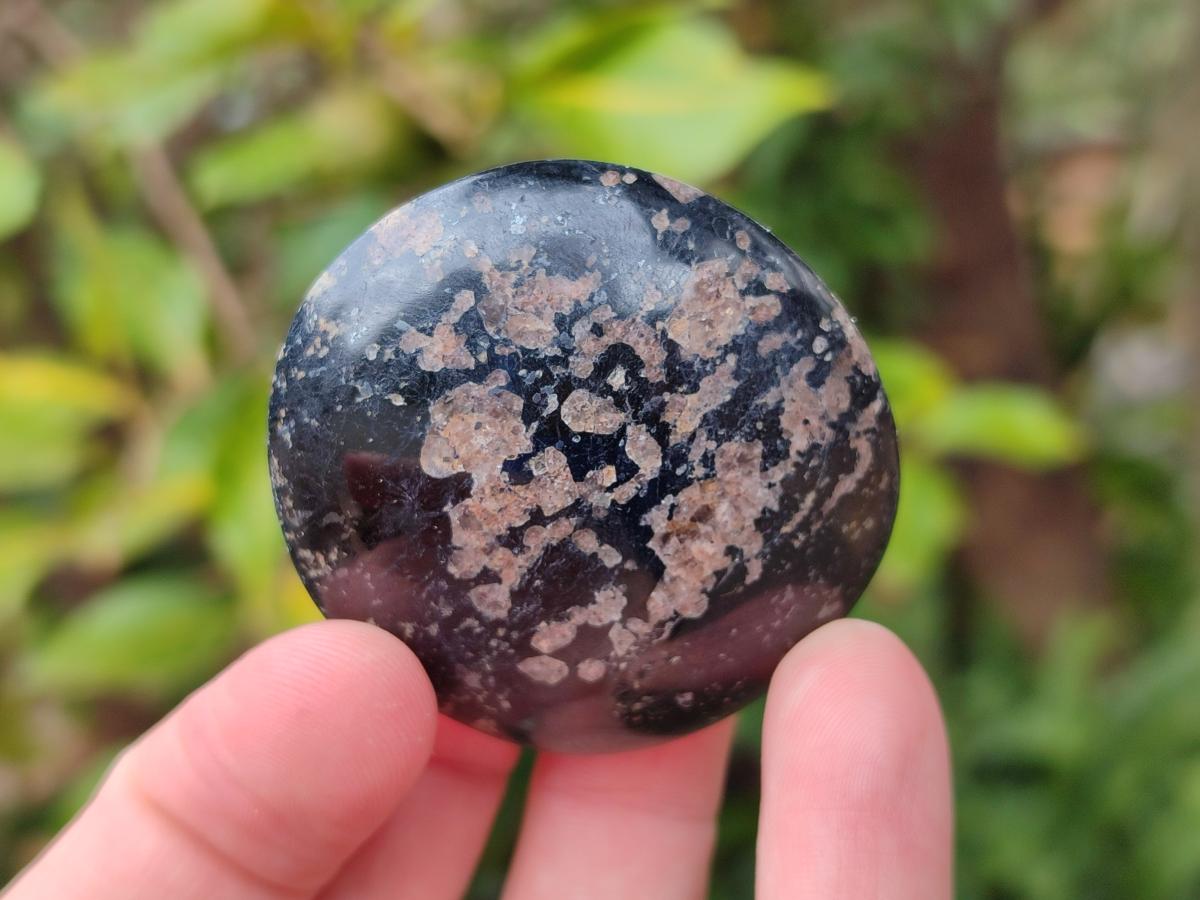 Polished Black Tourmaline Galets x 24 From Madagascar - Toprock Gemstones and Minerals 
