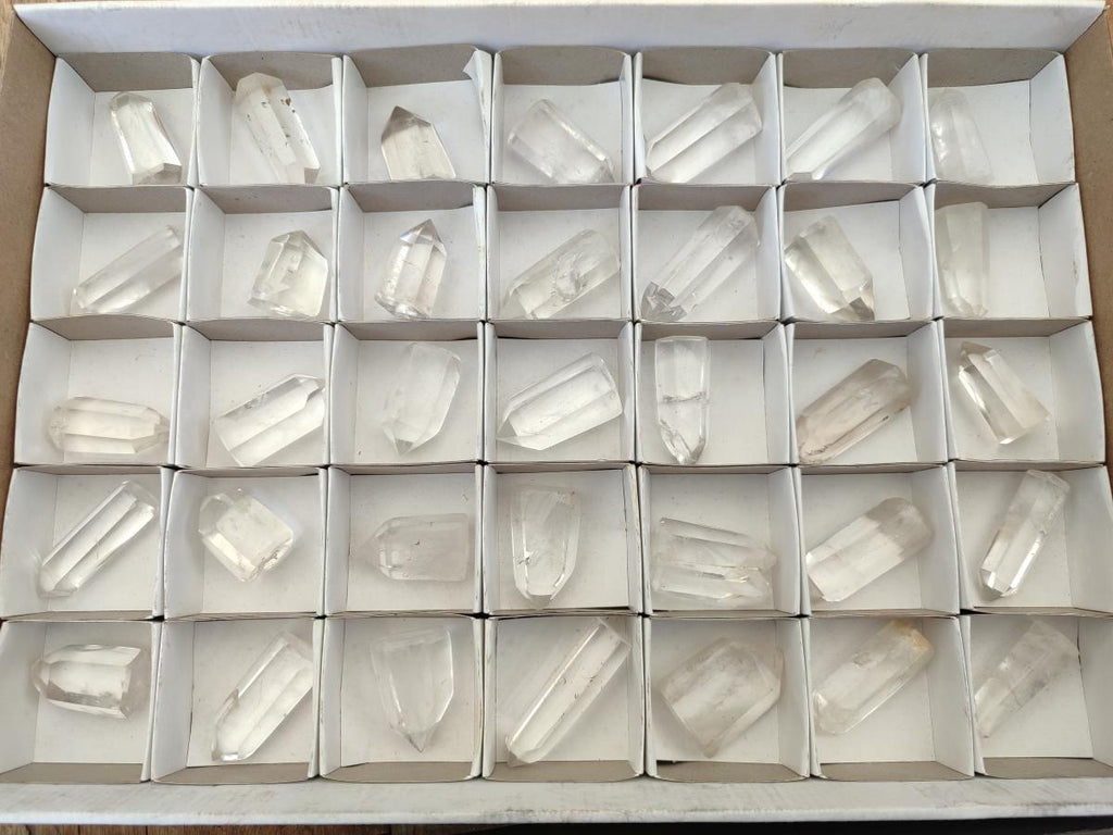 Polished Clear Quartz Display Crystals x 35 From Madagascar - Toprock Gemstones and Minerals 