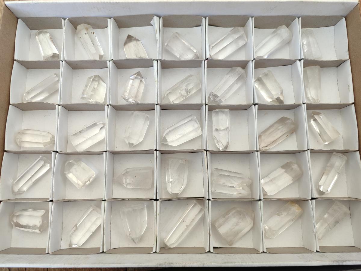 Polished Clear Quartz Display Crystals x 35 From Madagascar - Toprock Gemstones and Minerals 