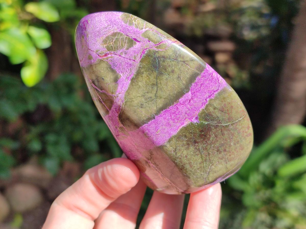 Polished Stichtite Standing Display Pieces x 3 From Barberton, South Africa - Toprock Gemstones and Minerals 