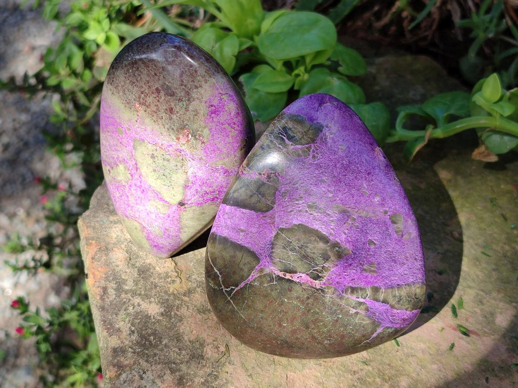 Polished Stichtite Standing Display Pieces x 3 From Barberton, South Africa - Toprock Gemstones and Minerals 