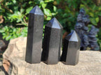 Polished Black Basalt Display Crystals x 12 From Madagascar - Toprock Gemstones and Minerals 