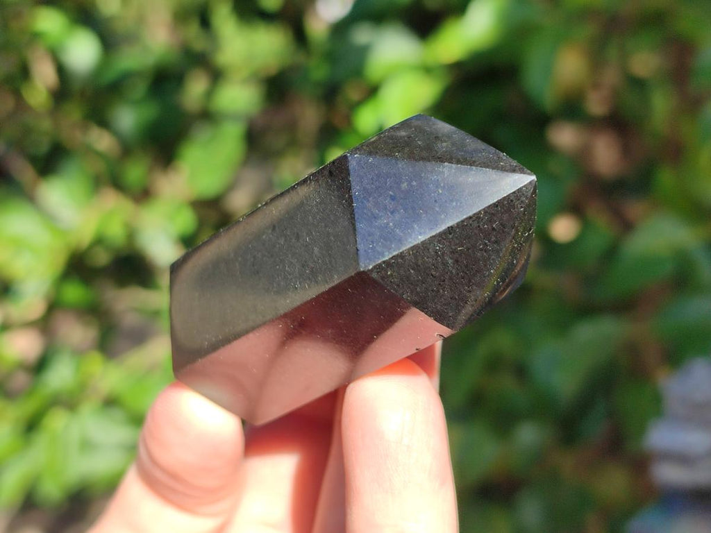Polished Black Basalt Display Crystals x 12 From Madagascar - Toprock Gemstones and Minerals 