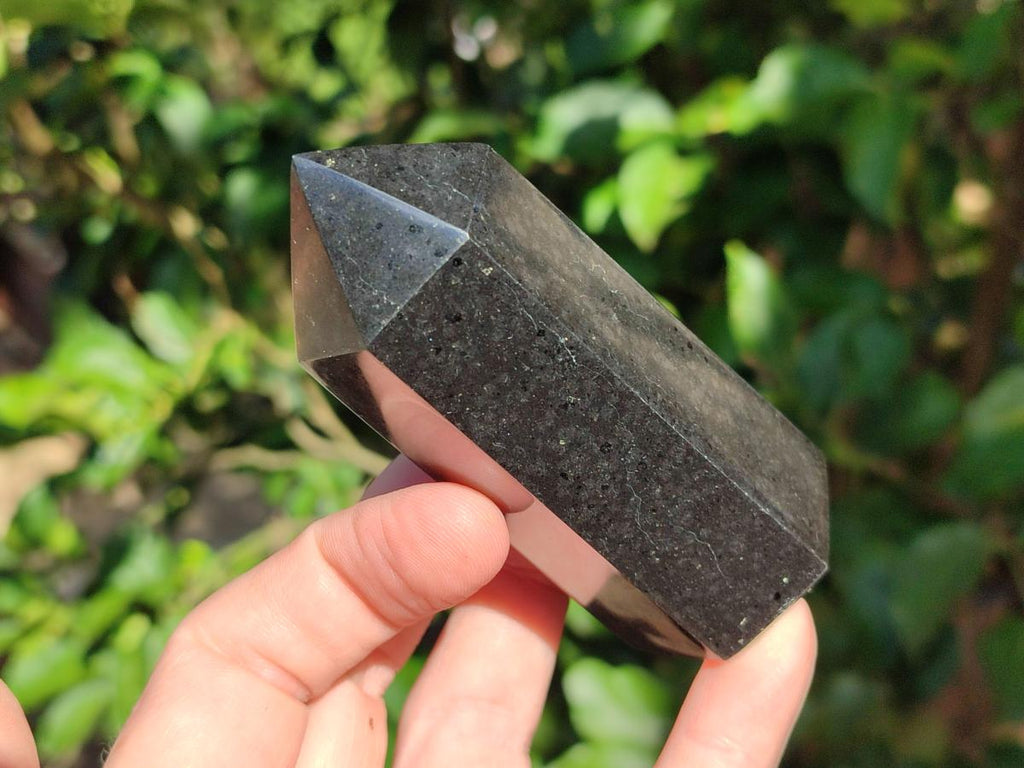 Polished Black Basalt Display Crystals x 12 From Madagascar - Toprock Gemstones and Minerals 