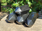 Polished Black Basalt Display Crystals x 12 From Madagascar - Toprock Gemstones and Minerals 