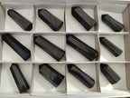 Polished Black Basalt Display Crystals x 12 From Madagascar - Toprock Gemstones and Minerals 