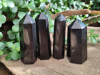 Polished Black Basalt Display Crystals x 12 From Madagascar - Toprock Gemstones and Minerals 