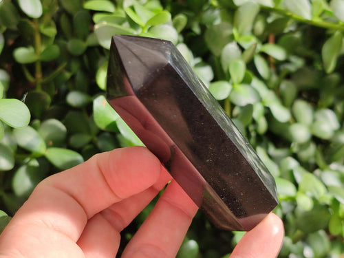 Polished Black Basalt Display Crystals x 12 From Madagascar - Toprock Gemstones and Minerals 
