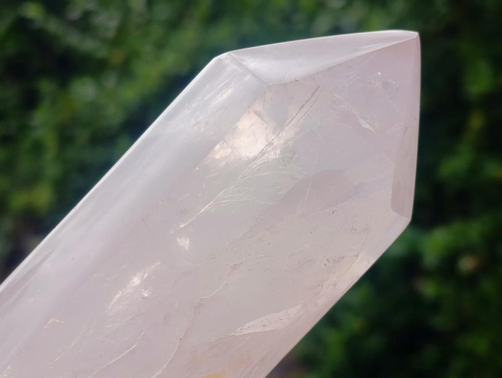 Polished Large Double Terminated Gemmy Rose Quartz Crystals x 2 From Madagascar - Toprock Gemstones and Minerals 