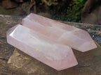 Polished Large Double Terminated Gemmy Rose Quartz Crystals x 2 From Madagascar - Toprock Gemstones and Minerals 