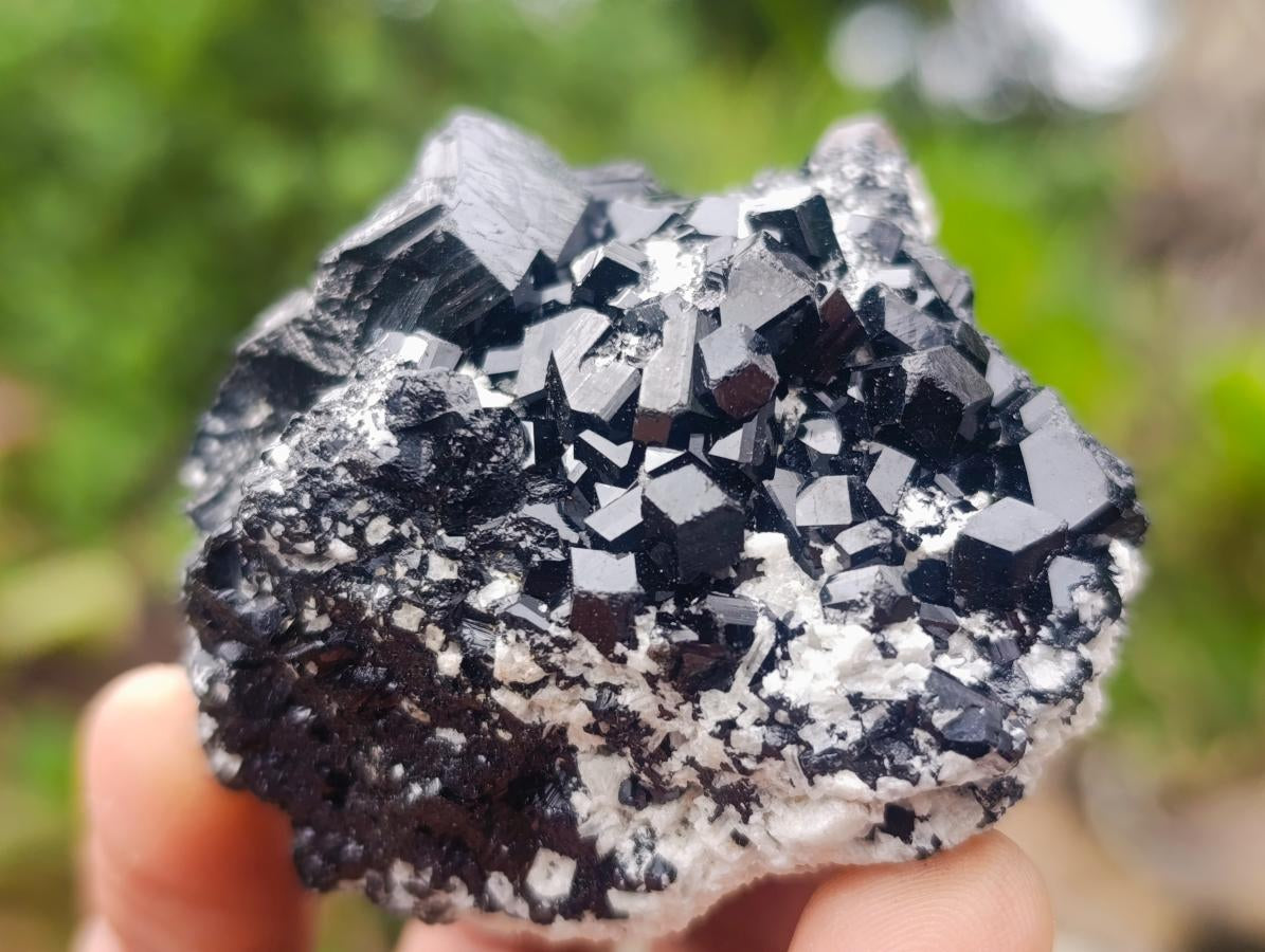 Natural Schorl Black Tourmaline with Feldspar Specimens x 12 From Erongo, Namibia - Toprock Gemstones and Minerals 