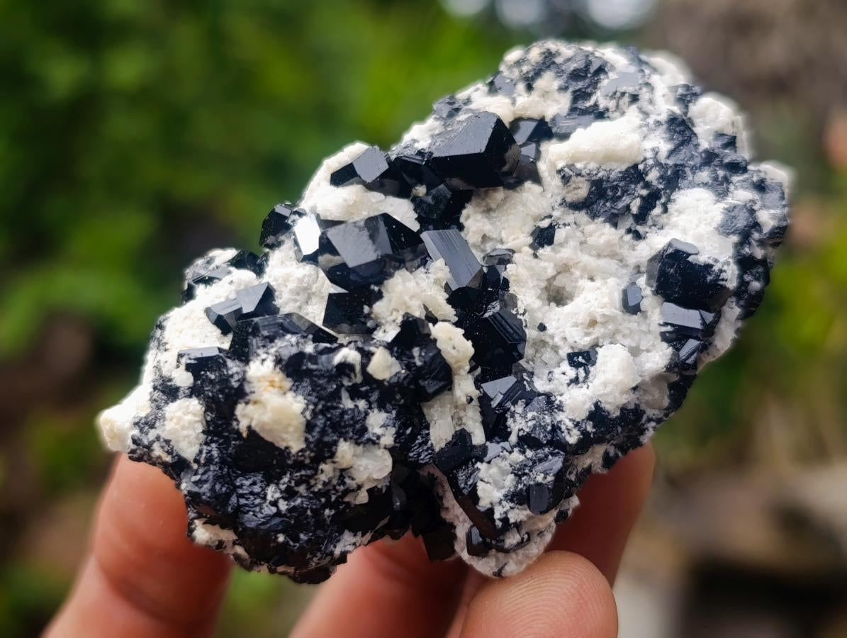 Natural Schorl Black Tourmaline with Feldspar Specimens x 12 From Erongo, Namibia - Toprock Gemstones and Minerals 