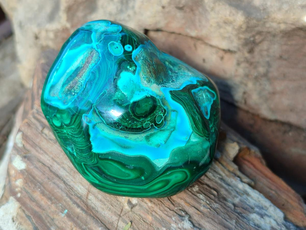 Polished Malacolla Free Forms x 4 From Kulukuluku, Congo - Toprock Gemstones and Minerals 