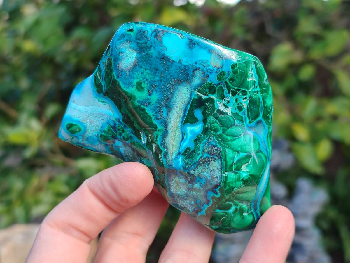 Polished Malacolla Free Forms x 4 From Kulukuluku, Congo - Toprock Gemstones and Minerals 