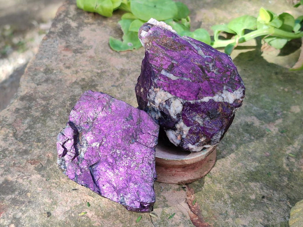 Natural Metallic Cobbed Purpurite Specimens x 12 From Erongo, Namibia - Toprock Gemstones and Minerals 