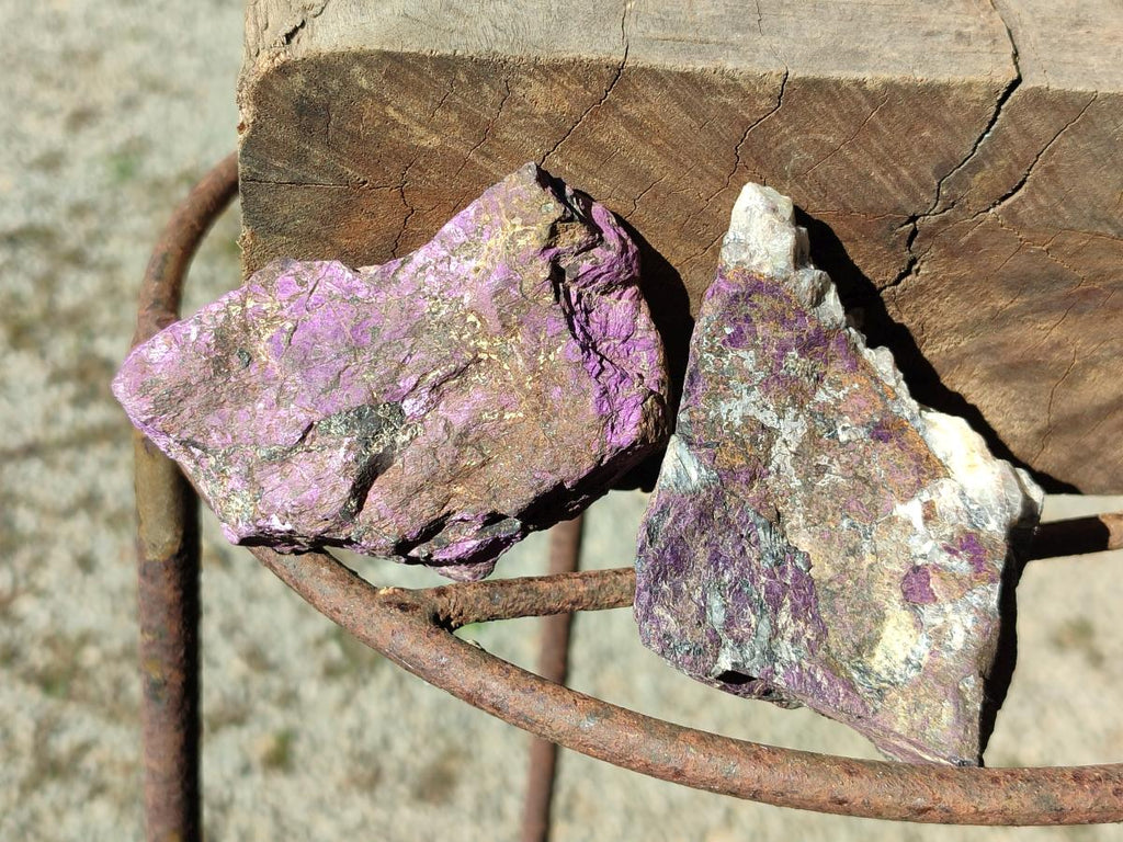 Natural Metallic Cobbed Purpurite Specimens x 12 From Erongo, Namibia - Toprock Gemstones and Minerals 