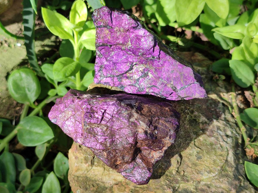 Natural Metallic Cobbed Purpurite Specimens x 12 From Erongo, Namibia - Toprock Gemstones and Minerals 