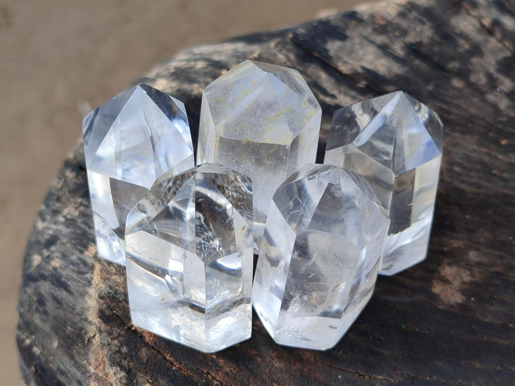 Polished Clear Quartz Display Crystals x 12 From Madagascar - Toprock Gemstones and Minerals 
