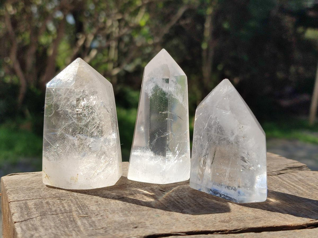Polished Clear Quartz Display Crystals x 12 From Madagascar - Toprock Gemstones and Minerals 