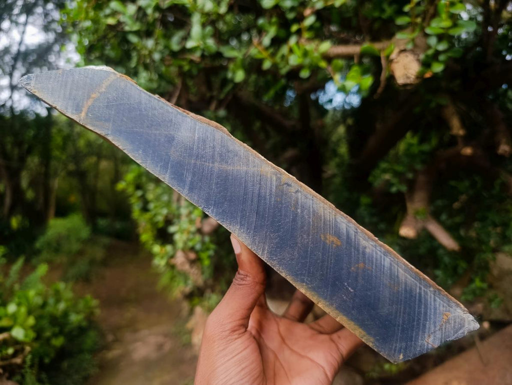 Natural Golden Blue Tigers Eye Slabs x 2 From Prieska, South Africa - Toprock Gemstones and Minerals 