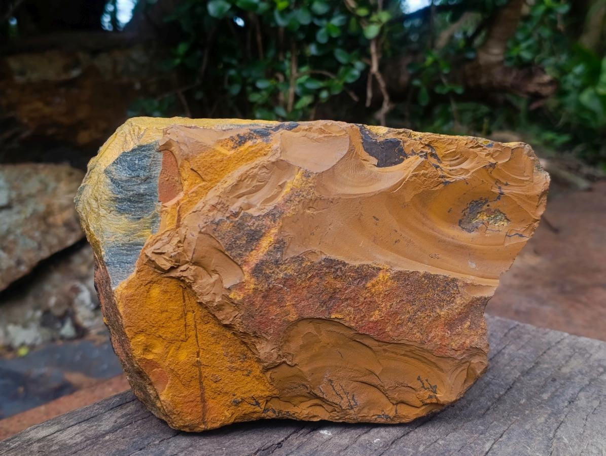 Natural Golden Blue Tigers Eye Slabs x 2 From Prieska, South Africa - Toprock Gemstones and Minerals 