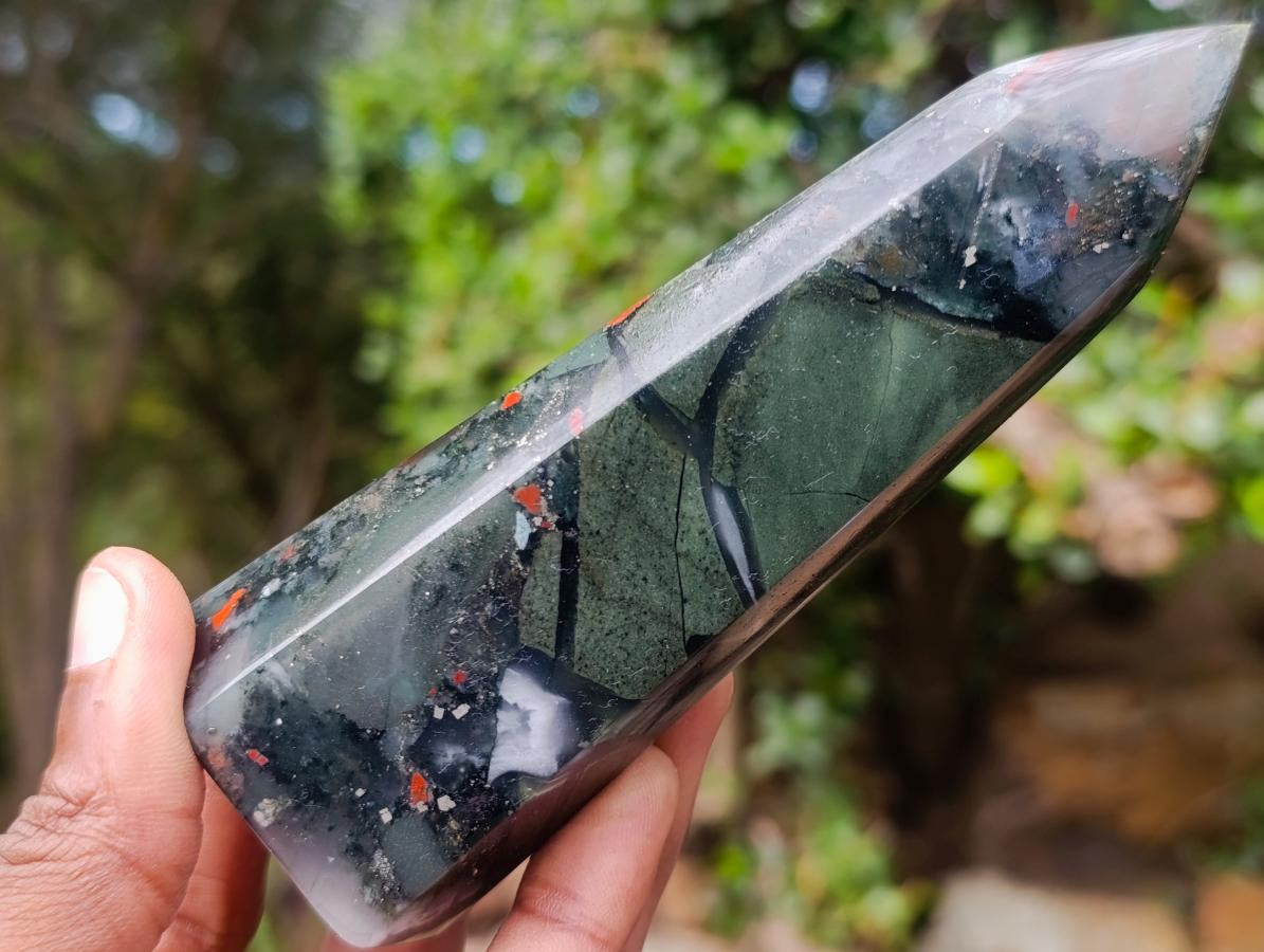 Polished Bloodstone Display Crystals x 6 From Swaziland - Toprock Gemstones and Minerals 