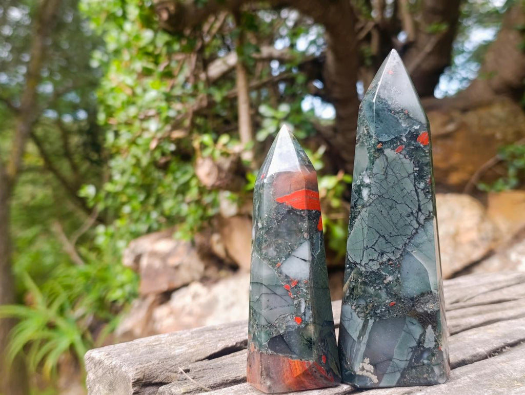 Polished Bloodstone Display Crystals x 6 From Swaziland - Toprock Gemstones and Minerals 
