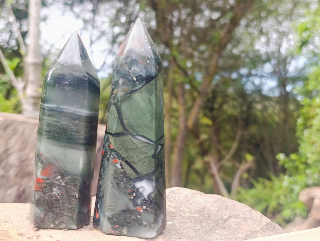 Polished Bloodstone Display Crystals x 6 From Swaziland - Toprock Gemstones and Minerals 