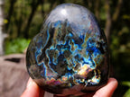 Polished Labradorite Hearts x 3 From Madagascar - Toprock Gemstones and Minerals 