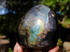 Polished Labradorite Hearts x 3 From Madagascar - Toprock Gemstones and Minerals 