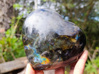 Polished Labradorite Hearts x 3 From Madagascar - Toprock Gemstones and Minerals 