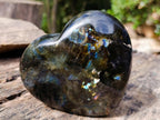 Polished Labradorite Hearts x 3 From Madagascar - Toprock Gemstones and Minerals 