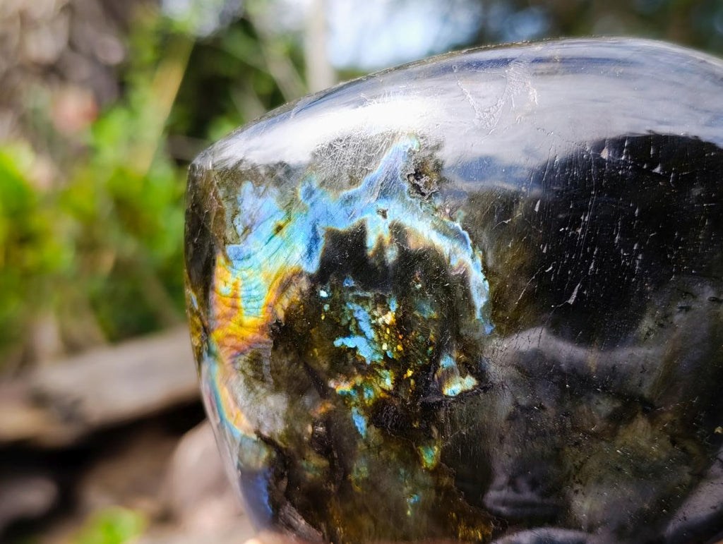 Polished Labradorite Hearts x 3 From Madagascar - Toprock Gemstones and Minerals 