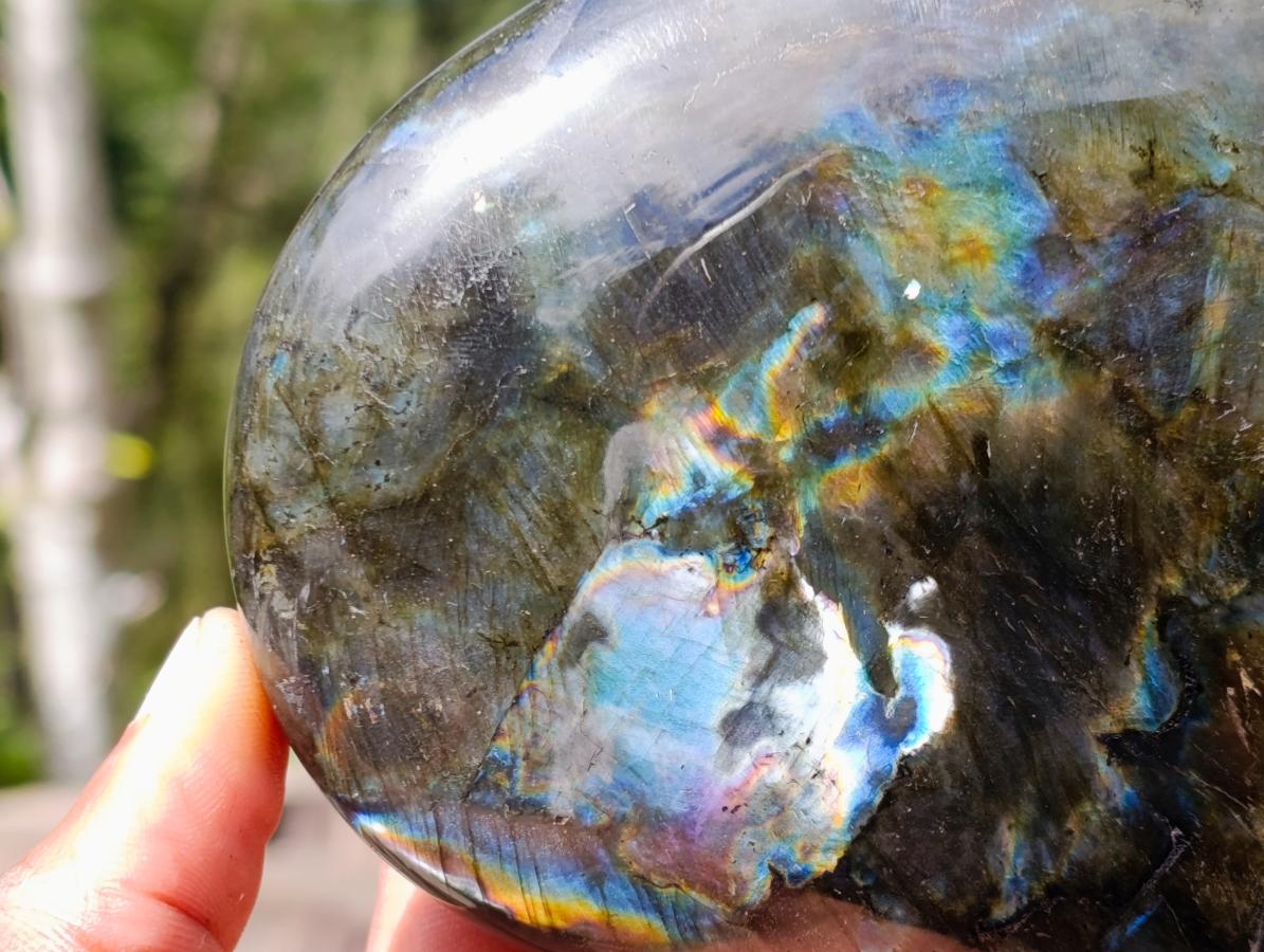 Polished Labradorite Hearts x 3 From Madagascar - Toprock Gemstones and Minerals 