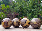 Polished Septerye Spheres x 4 From Mahajanga, Madagascar - Toprock Gemstones and Minerals 