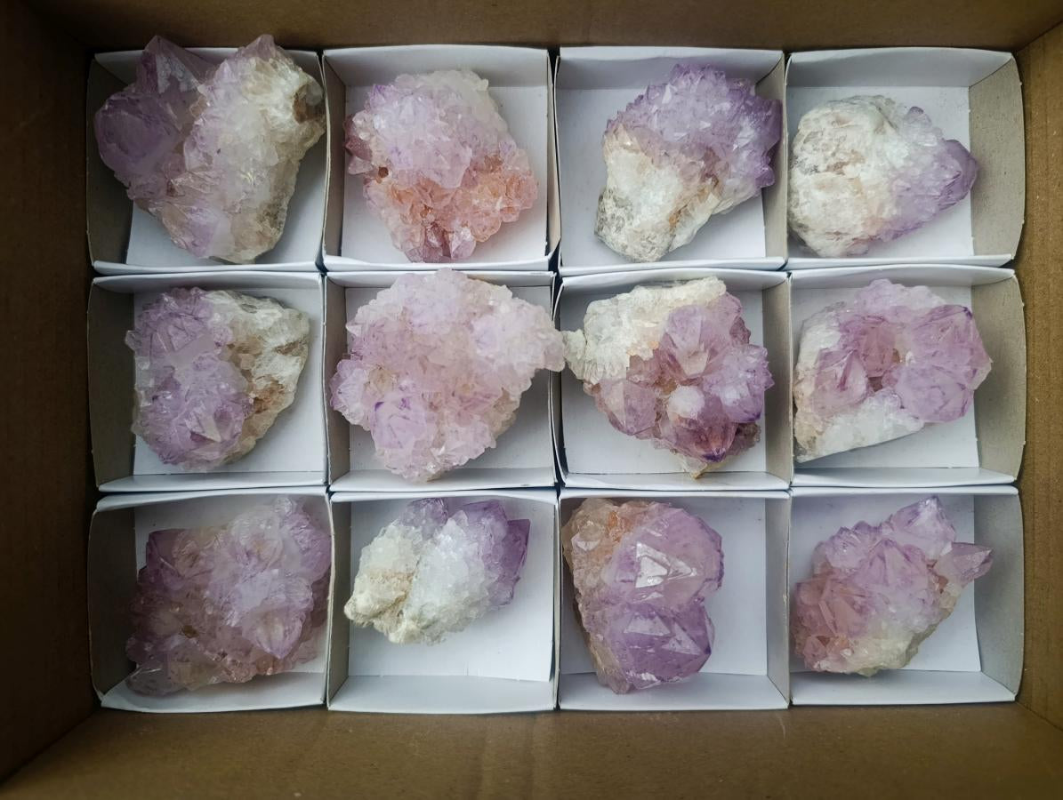 Natural Spirit Amethyst Clusters x 12 From Boekenhouthoek, South Africa - Toprock Gemstones and Minerals 
