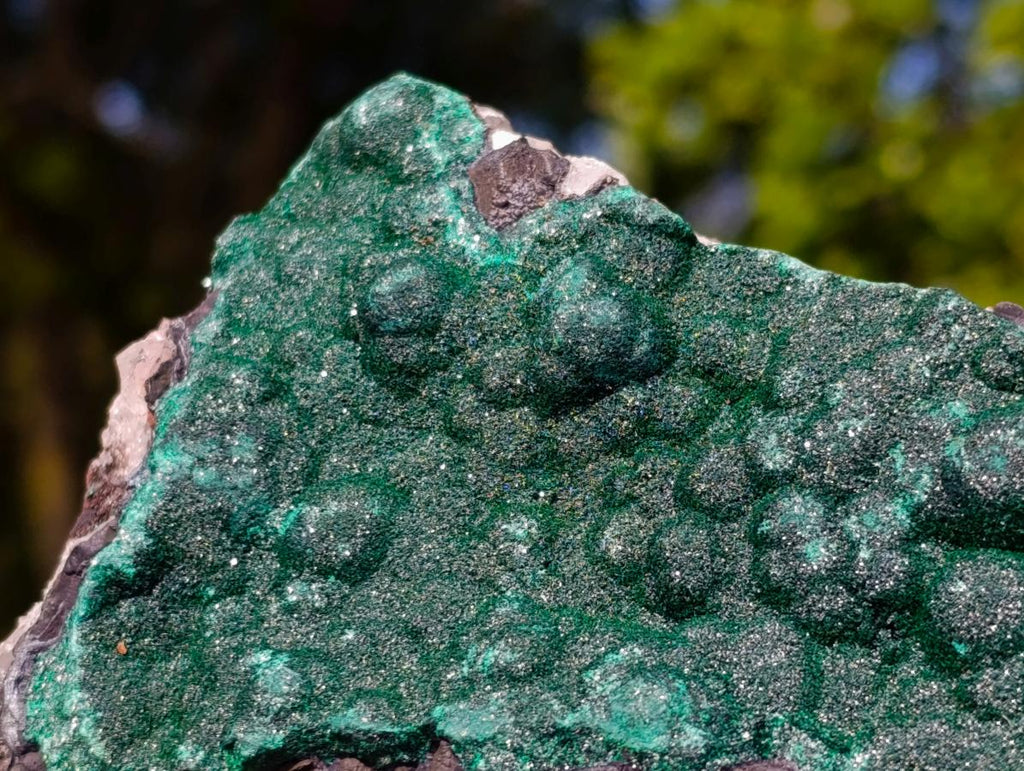 Natural Large Crystalline Ball Malachite on Quartz and Dolomite Matrix x 1 From Mindingi Mine, Kambove, Congo - Toprock Gemstones and Minerals 