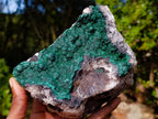 Natural Large Crystalline Ball Malachite on Quartz and Dolomite Matrix x 1 From Mindingi Mine, Kambove, Congo - Toprock Gemstones and Minerals 
