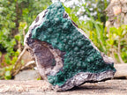 Natural Large Crystalline Ball Malachite on Quartz and Dolomite Matrix x 1 From Mindingi Mine, Kambove, Congo - Toprock Gemstones and Minerals 