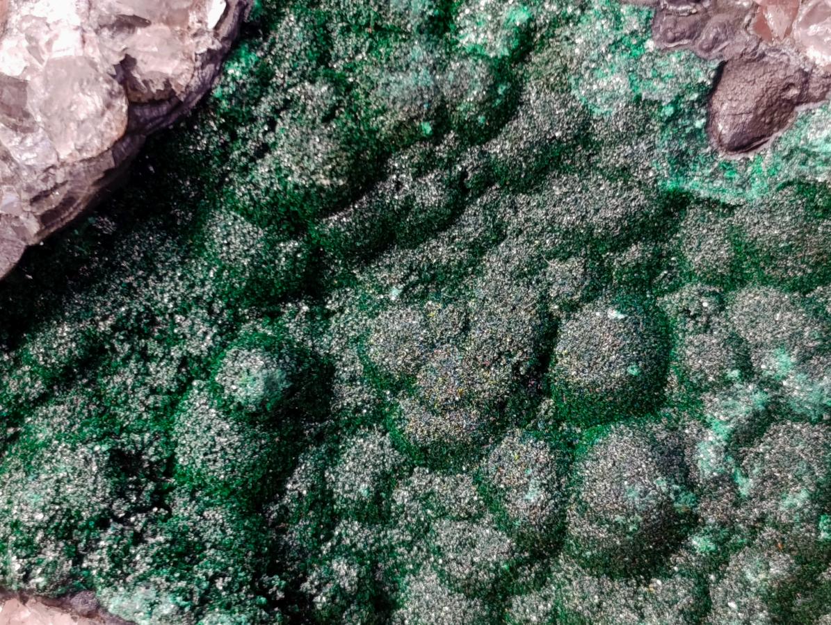 Natural Large Crystalline Ball Malachite on Quartz and Dolomite Matrix x 1 From Mindingi Mine, Kambove, Congo - Toprock Gemstones and Minerals 