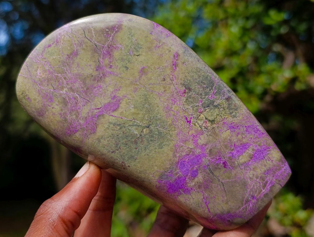 Polished Stichtite Standing Display Pieces x 2 From Barberton, South Africa - Toprock Gemstones and Minerals 