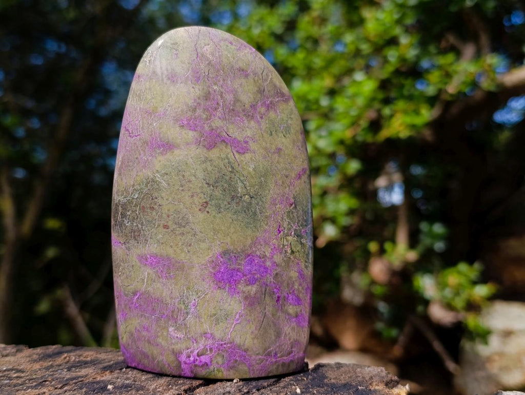 Polished Stichtite Standing Display Pieces x 2 From Barberton, South Africa - Toprock Gemstones and Minerals 