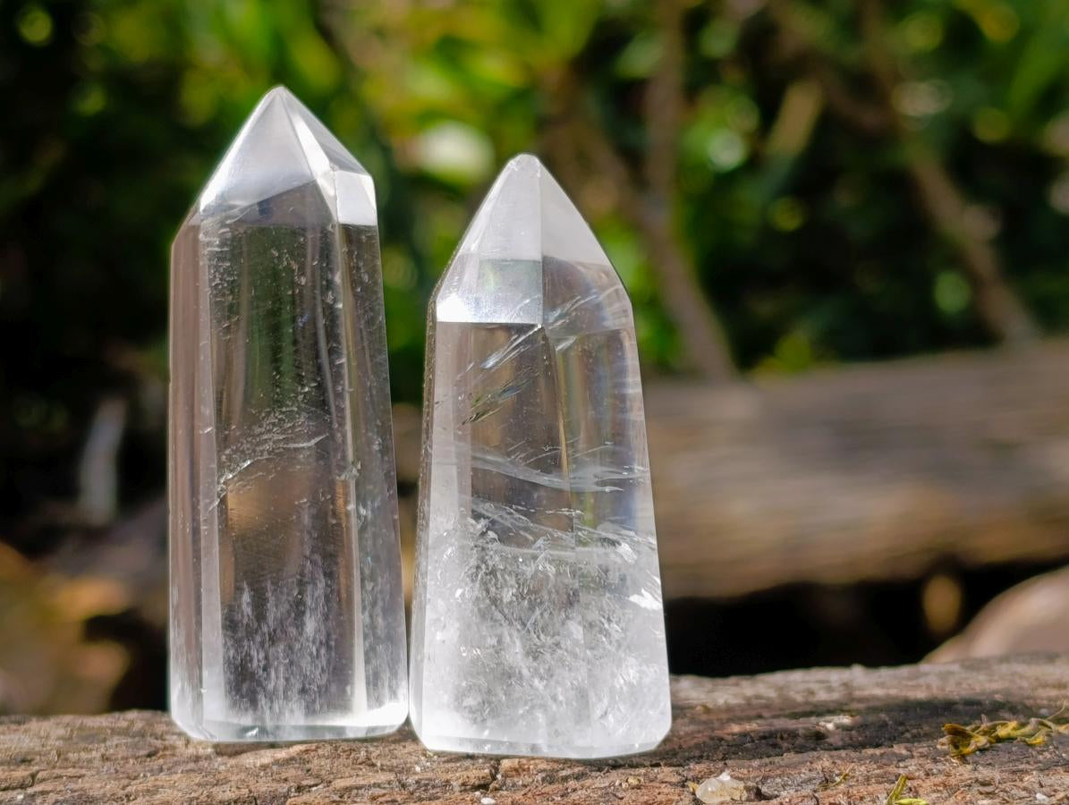 Polished Clear Quartz Display Crystals x 20 From Madagascar - Toprock Gemstones and Minerals 