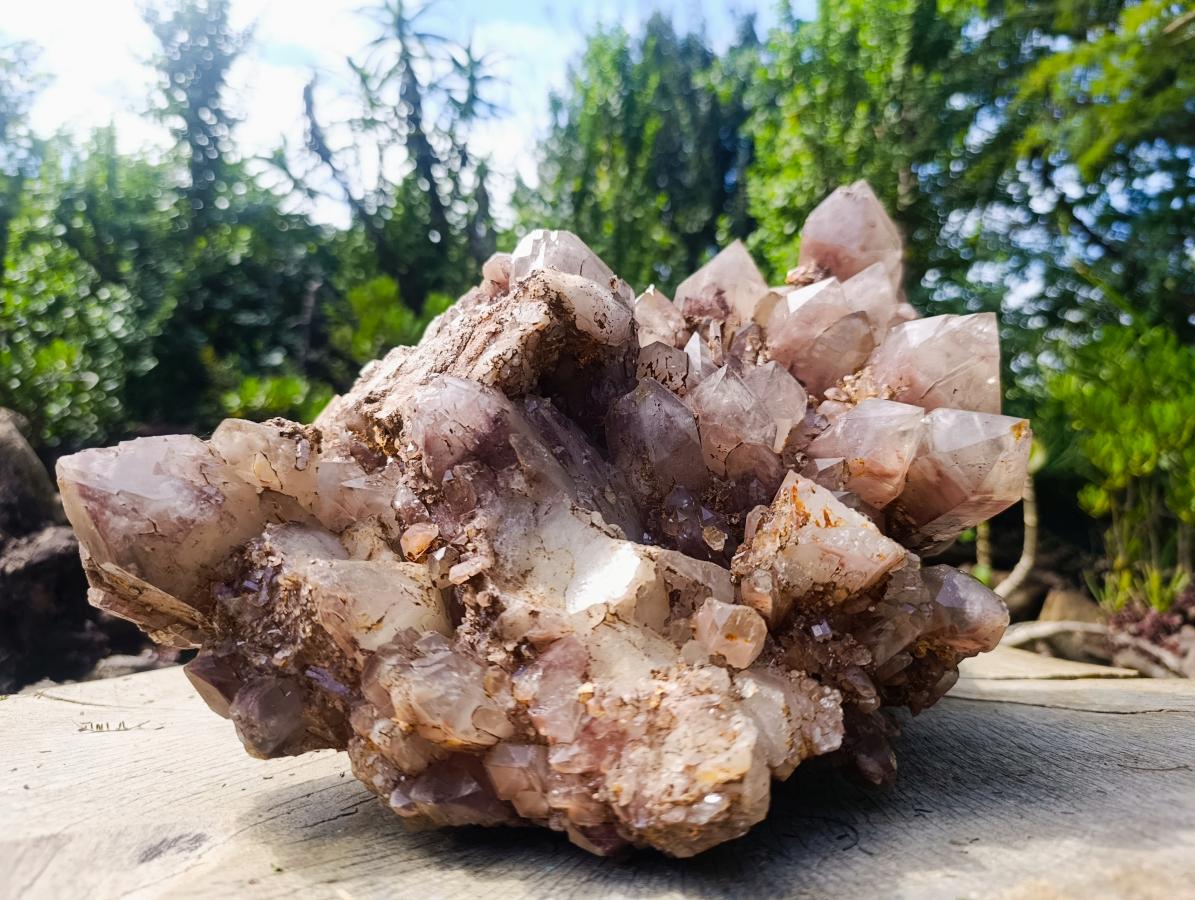 Natural XL Red Hematoid Quartz Cluster x 1 From Karoi, Zimbabwe - Toprock Gemstones and Minerals 