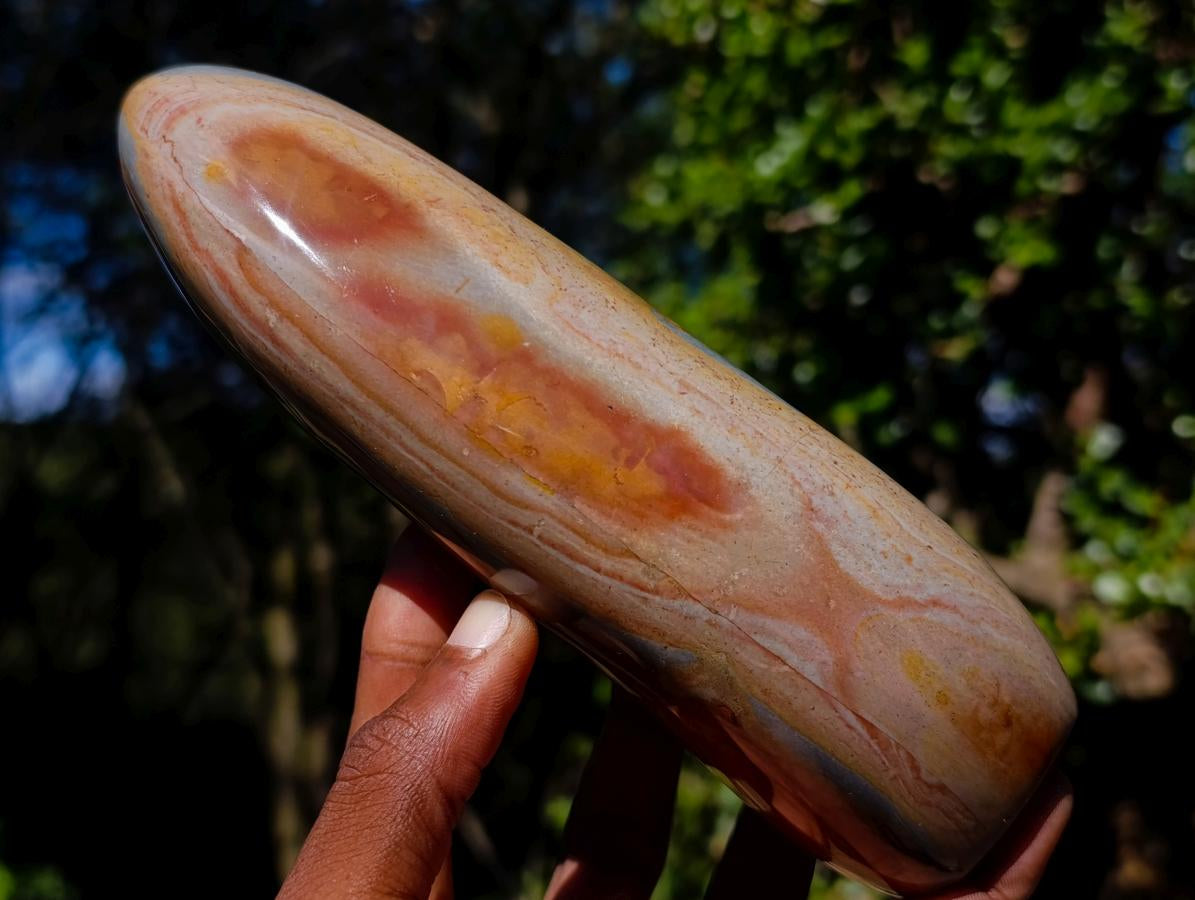 Polished Large Polychrome Jasper Standing Display Pieces x 2 From NW Coast, Madagascar - Toprock Gemstones and Minerals 