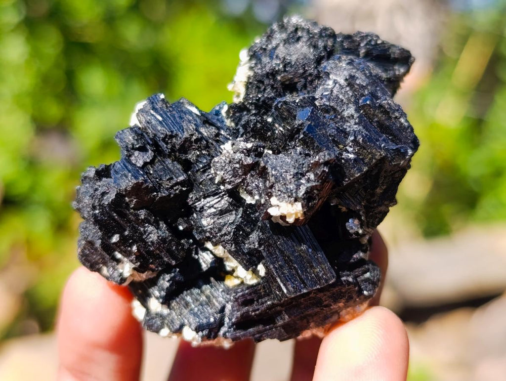 Natural Schorl Black Tourmaline with Feldspar Specimens x 12 From Erongo, Namibia - Toprock Gemstones and Minerals 