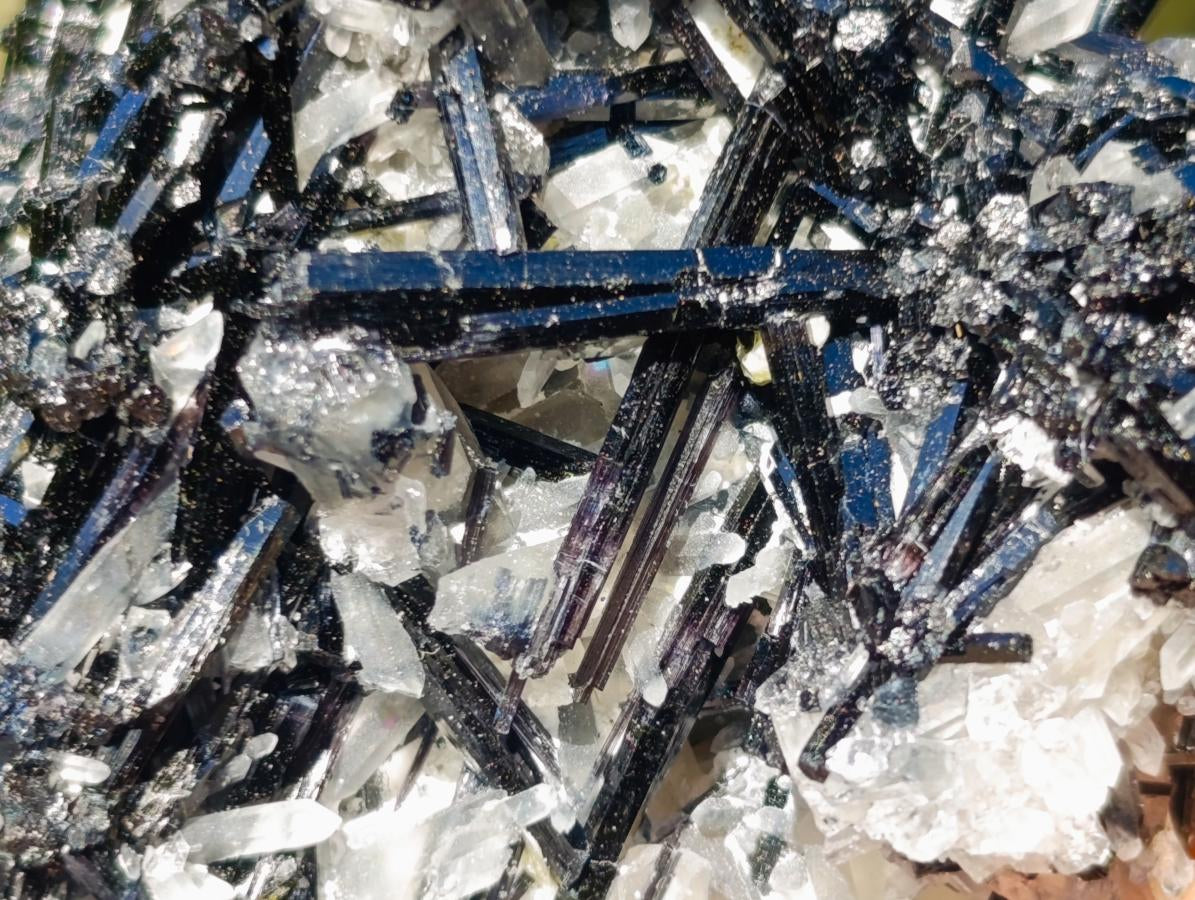 Natural Schorl Black Tourmaline with Feldspar Specimens x 12 From Erongo, Namibia - Toprock Gemstones and Minerals 