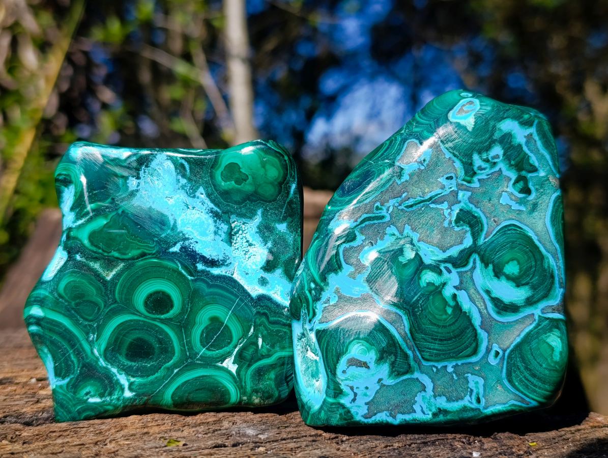 Polished Malacolla Free Forms x 4 From Kulukuluku, Congo - Toprock Gemstones and Minerals 