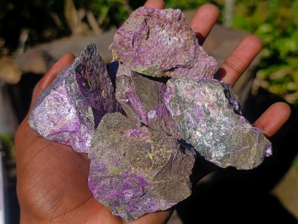 Natural Cobbed Stichtite Specimens x 24 From Barberton, South Africa - Toprock Gemstones and Minerals 