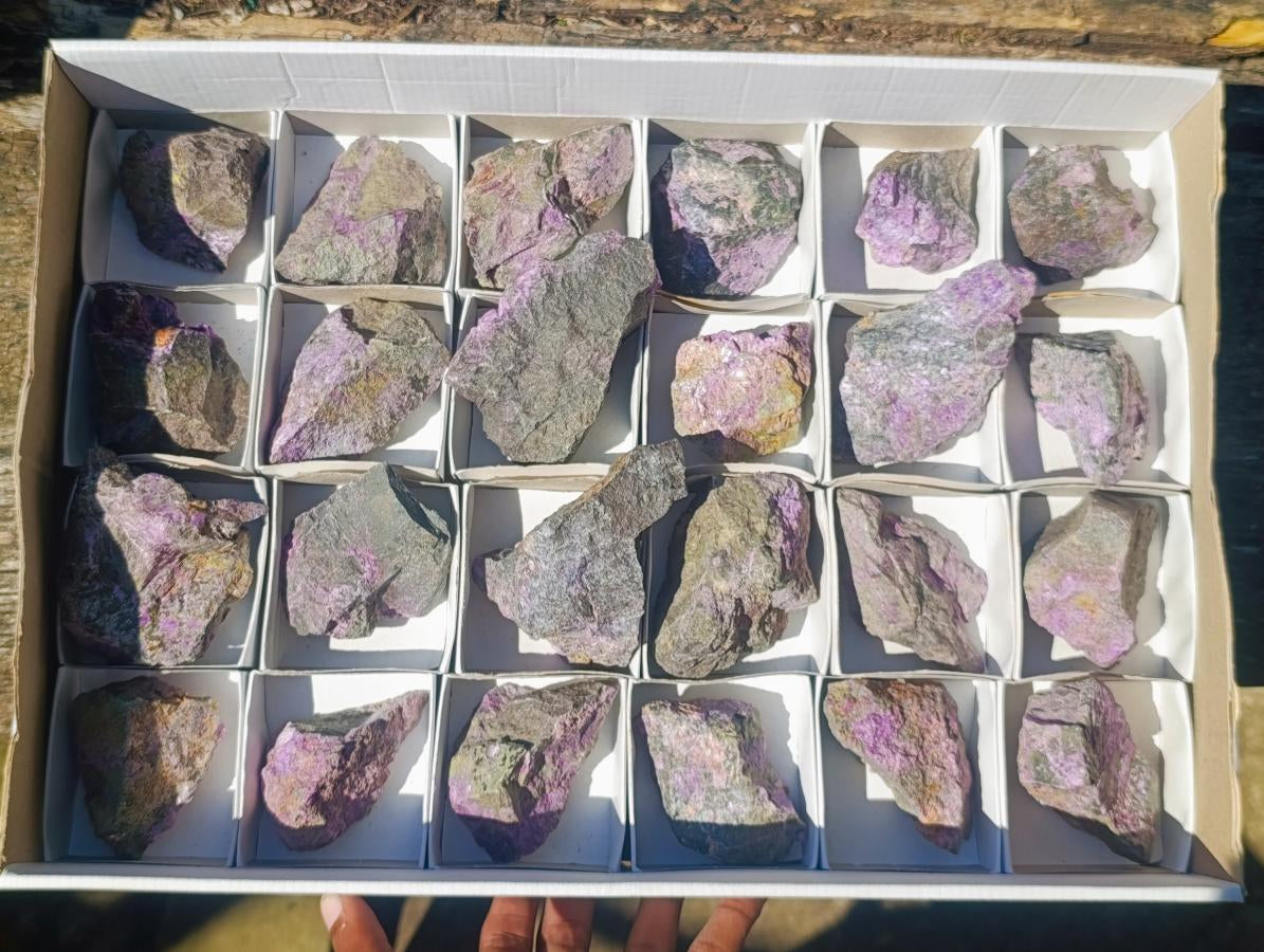 Natural Cobbed Stichtite Specimens x 24 From Barberton, South Africa - Toprock Gemstones and Minerals 